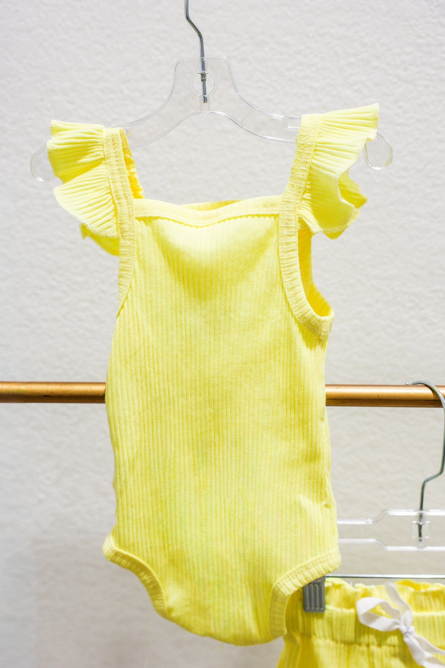 Butter Yellow Ribbed Set - Southern Belle Boutique