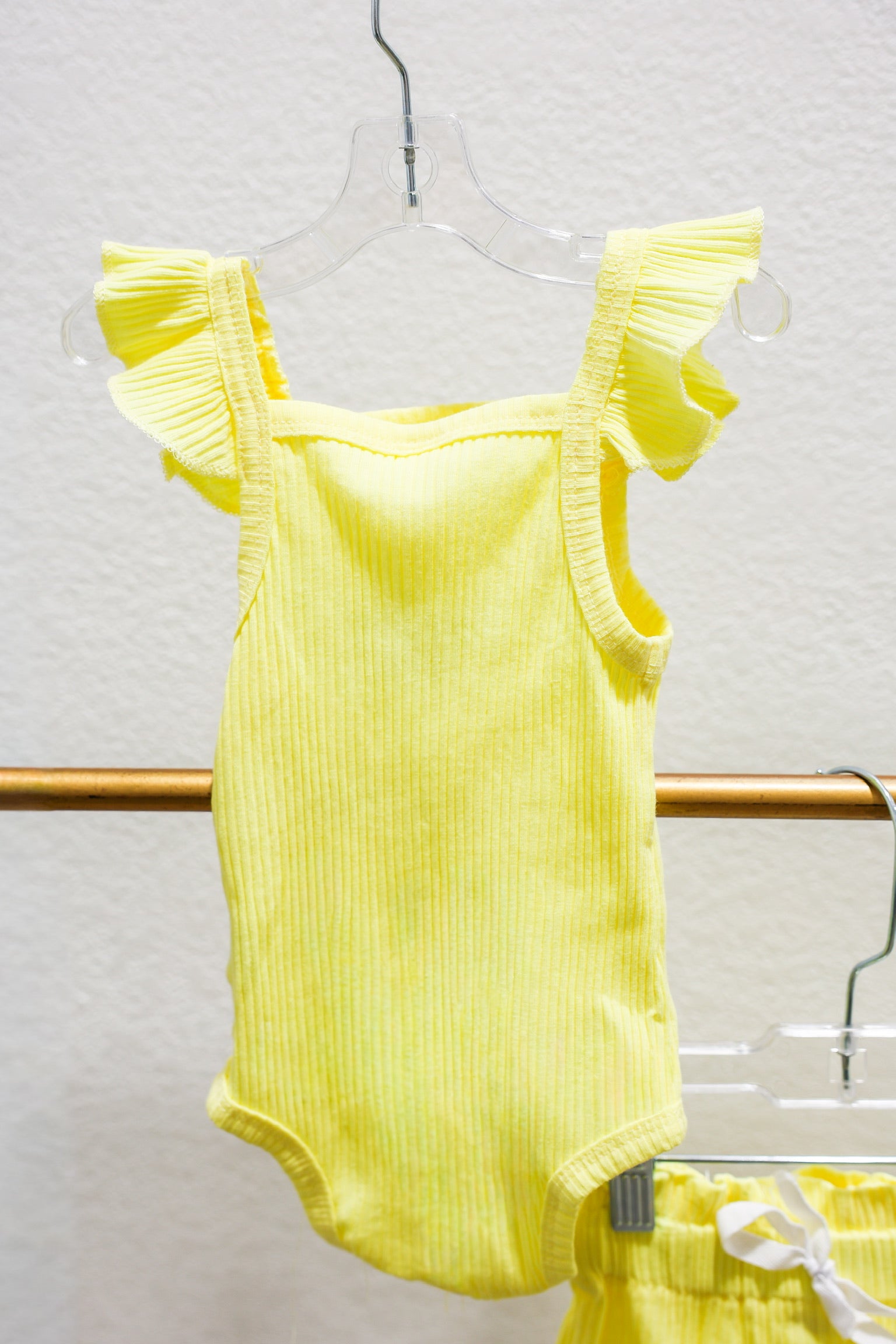 Butter Yellow Ribbed Set - Southern Belle Boutique