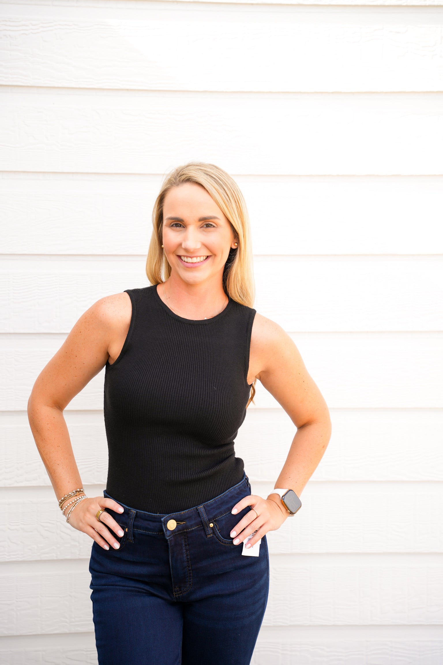 Black Square Neck LS Bodysuit - Southern Belle Boutique