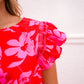 Red Ruffled Cap Sleeve Top - Southern Belle Boutique