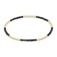 Blissful Pattern 2MM Bead Bracelet - Faceted Hematite