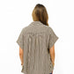 Brown Striped Button Down Shirt - Southern Belle Boutique