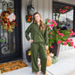 Olive Green Lounge Pant Set