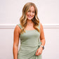 Sage Midi Solid Dress - Southern Belle Boutique