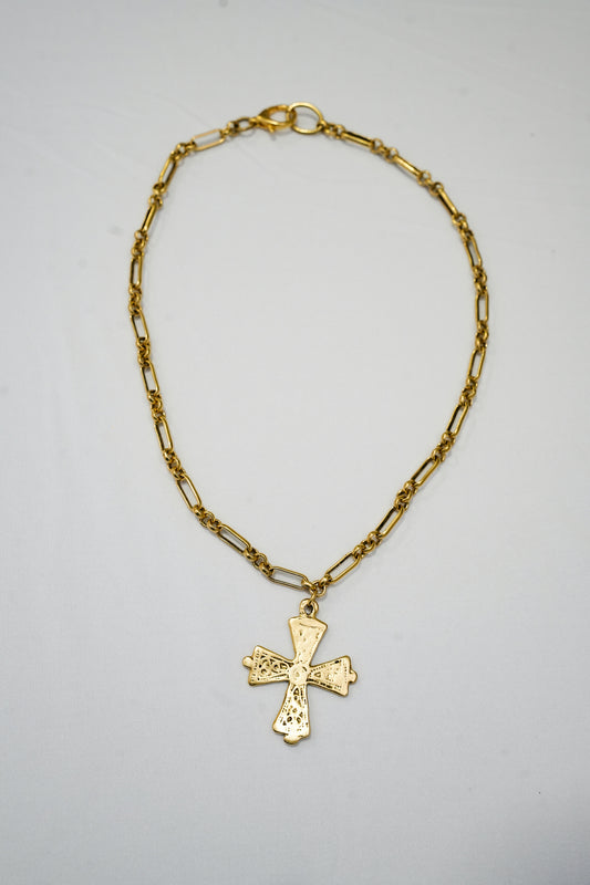Caden Gold Western Cross Necklace - Southern Belle Boutique