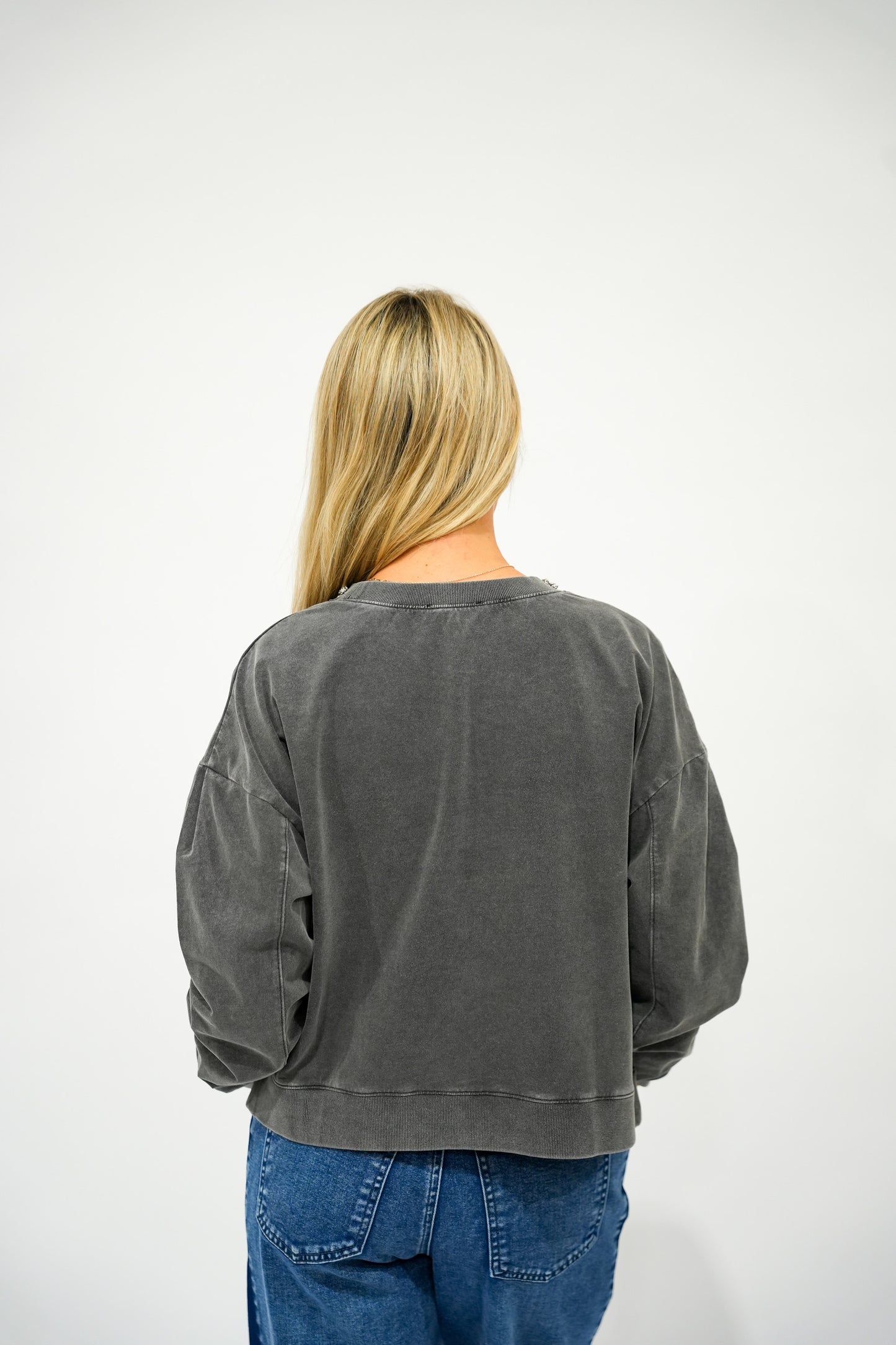 Zella Top - Black Acid Wash