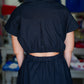 Black Open Back Midi Dress - Southern Belle Boutique