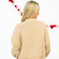 Heart Pattern Drop Shoulder Knit Pullover Sweater