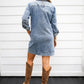 Anika Denim Dress - Medium Wash