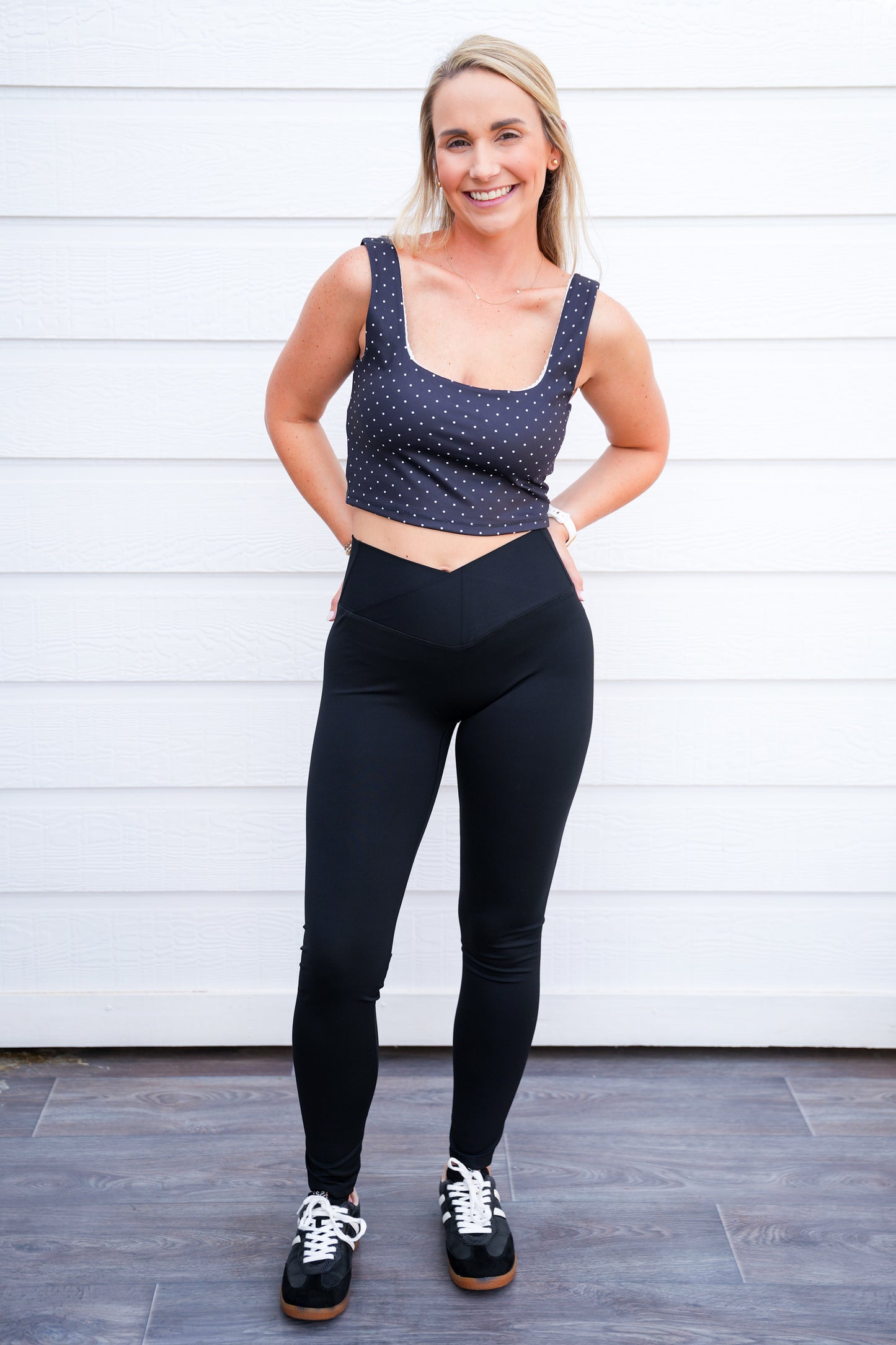 Black High Waist Crossover Legging