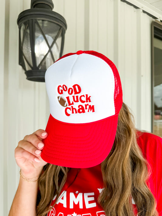 Good Luck Charm Football Trucker Hat