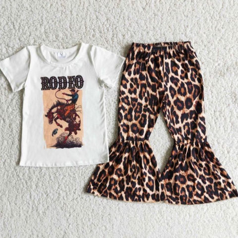 Rodeo Leopard Bell Bottom Pant Set - Southern Belle Boutique