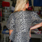Mocha Print Front Bow Tie Blouse - Southern Belle Boutique
