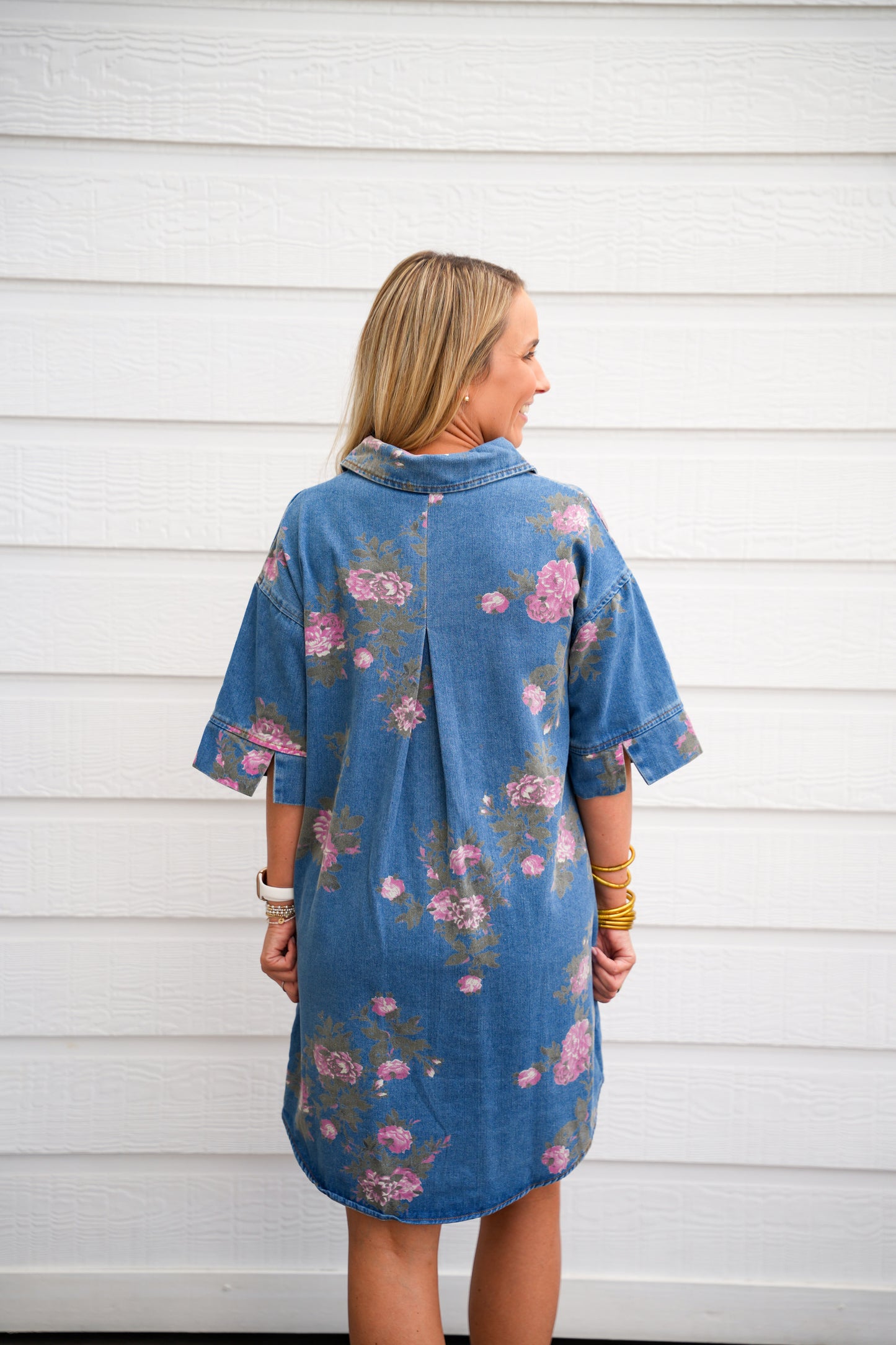 Denim Floral Dress