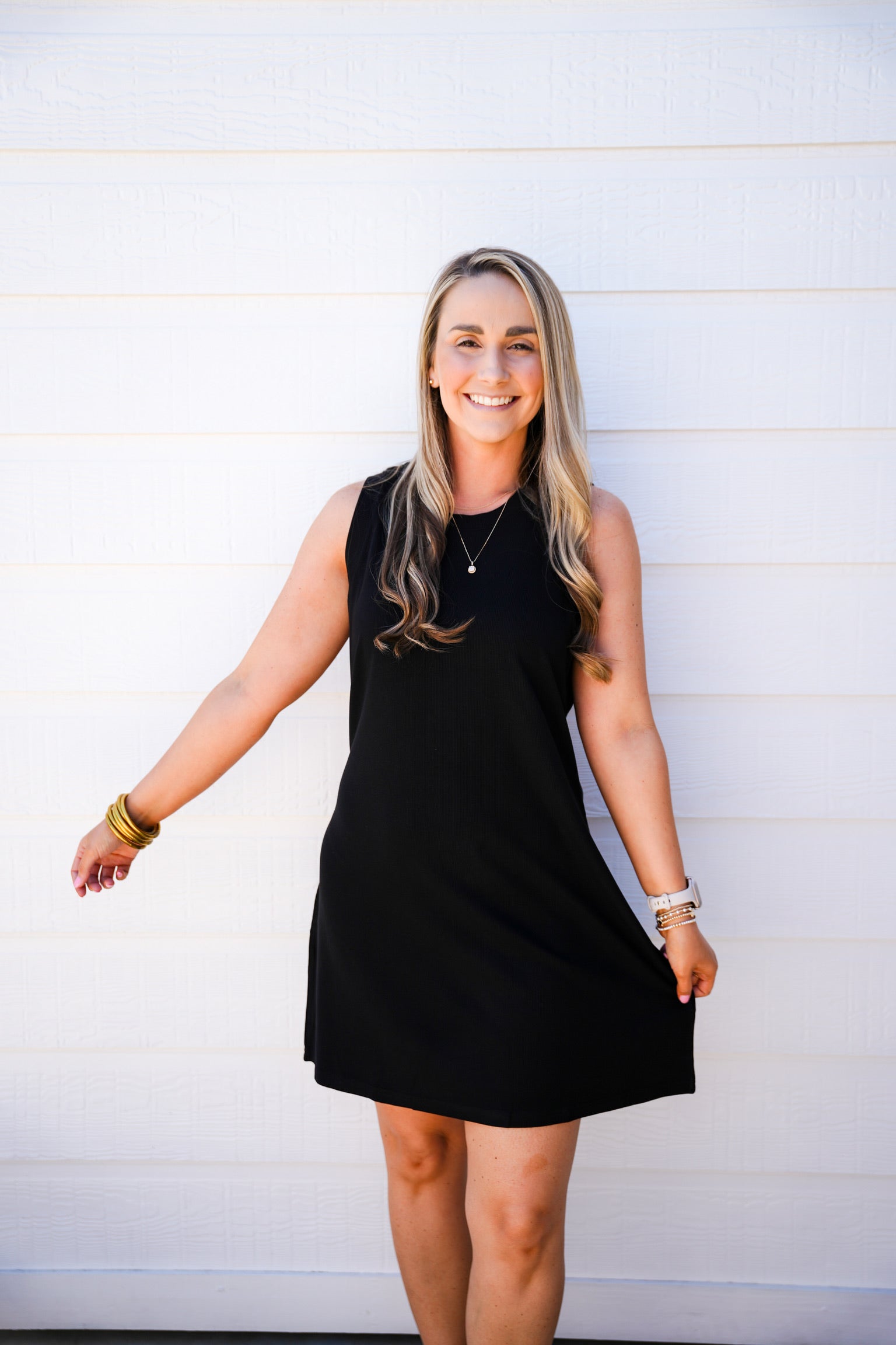 Justine Ribbed Dress - Black - Southern Belle Boutique