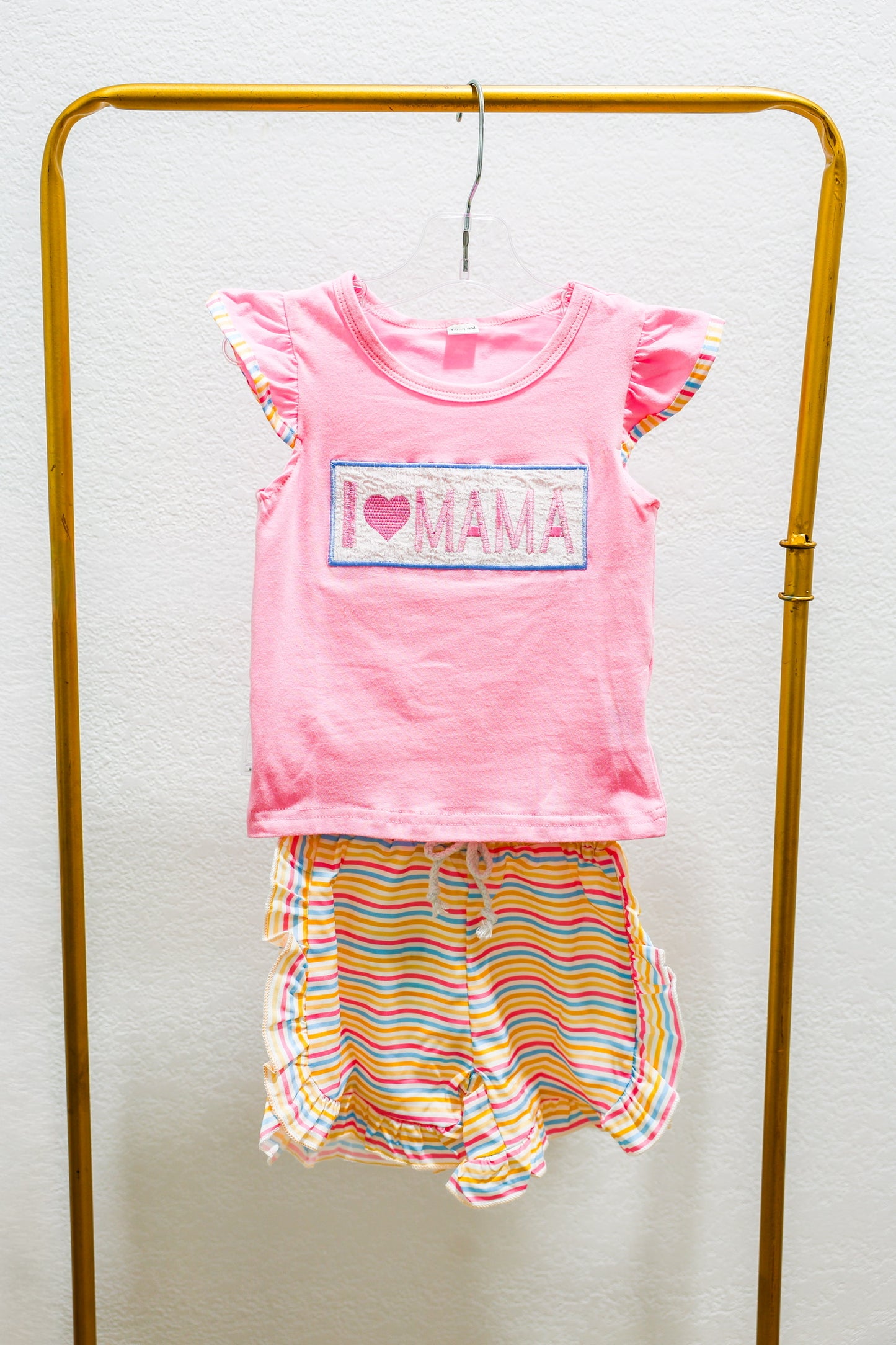 I Love Mama Smocked Short Set - Southern Belle Boutique