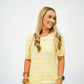 Lemon Textured Summer Sweater - Southern Belle Boutique