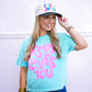 Smiley Jesus Loves You Puff Cropped Tee - Southern Belle Boutique