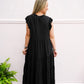 Black Multi Ruffled Dress