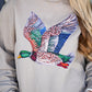 Faux Rhinestone Duck Sweatshirt