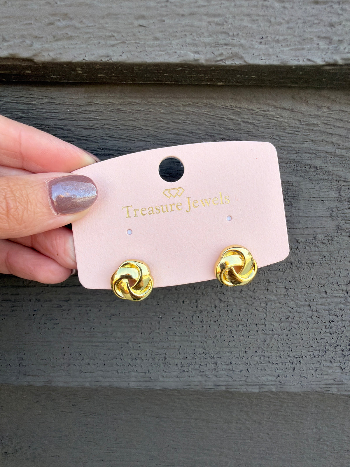 Gold Flat Knot Earrings - Southern Belle Boutique