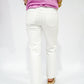 Kelsey High Rise Ankle Flare - Optic White - Southern Belle Boutique
