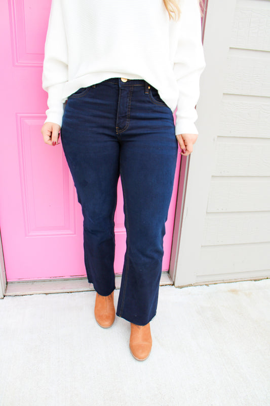 Kelsey High Rise Ankle Flare Nset Leg - Investing - Southern Belle Boutique