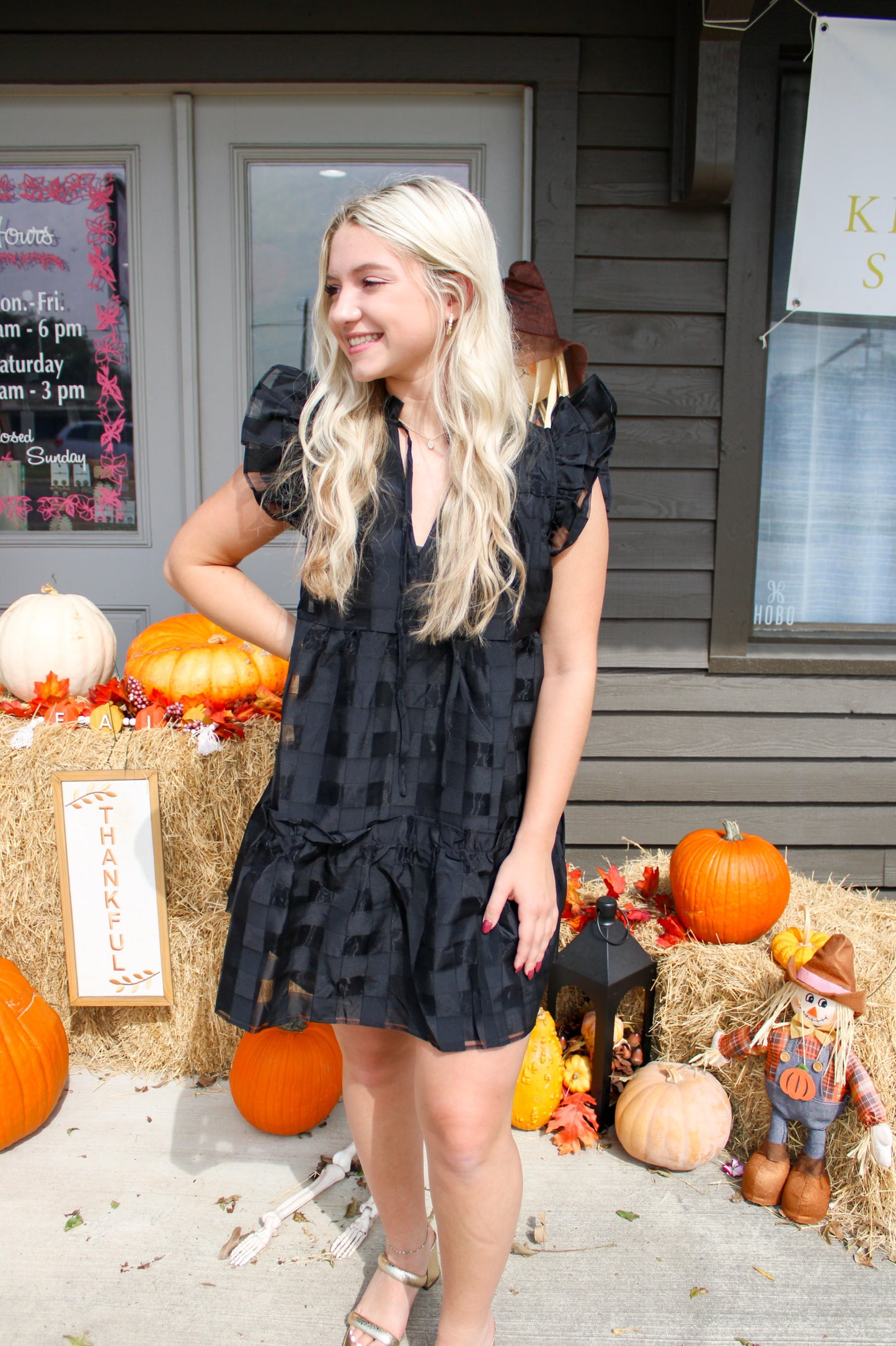 Aubrey Black Dress - Southern Belle Boutique