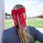 Game Day Charms Bow Clip - Red - Southern Belle Boutique
