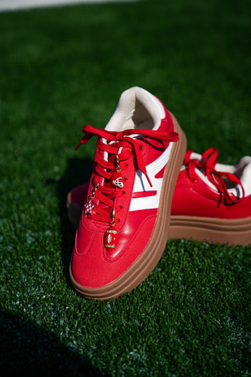 Topping Color Block Platform Sneaker - Red