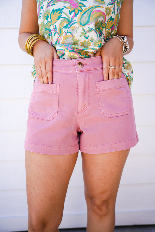 Carlisle Short - Soft Cherry - Southern Belle Boutique