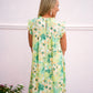 Sage Floral Babydoll Dress