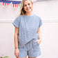 Navy Striped French Terry Short Set