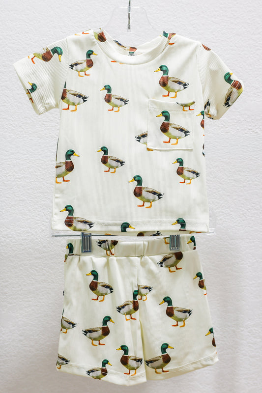 Duck Prink Short Set - Southern Belle Boutique