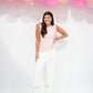 Chantel Eyelet Hem Pants - Off White - Southern Belle Boutique