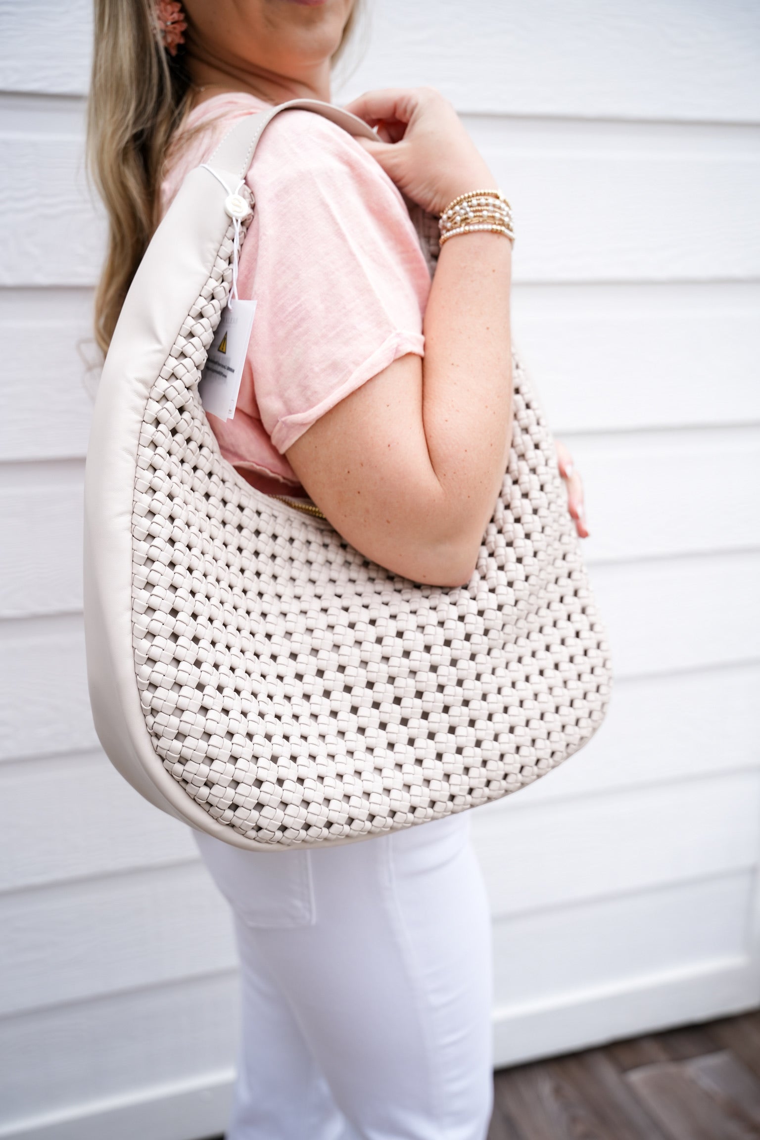 Monroe Hobo Bag, Stone - Southern Belle Boutique
