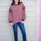 Burgundy Sand Striped Top