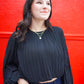 Black Pleated Blouse