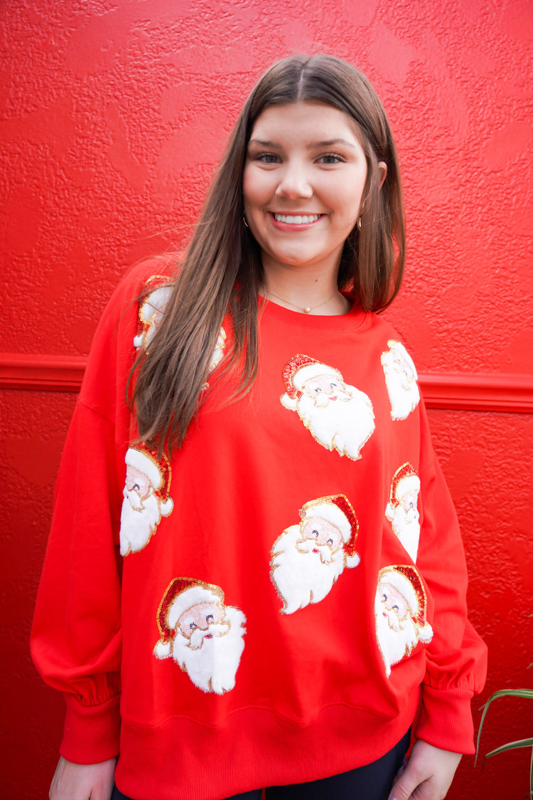 Santa Sequin Sweatshirt