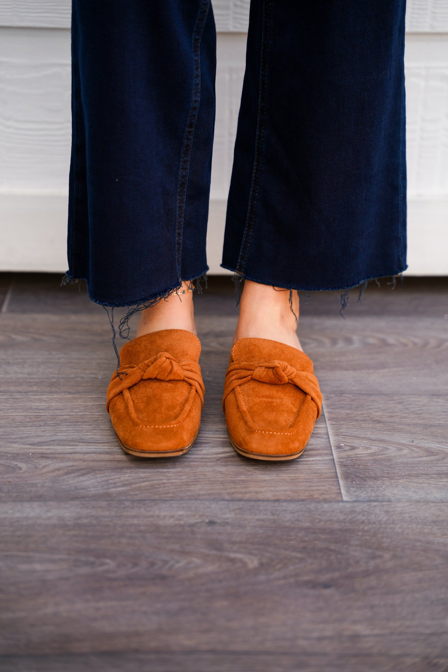 Sheena Suede Knot Mule - Camel