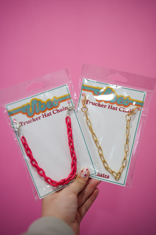 Pink Link Trucker Hat Chain - Southern Belle Boutique