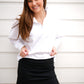 Plush Half-Zip Fleece Pullover - White - Southern Belle Boutique