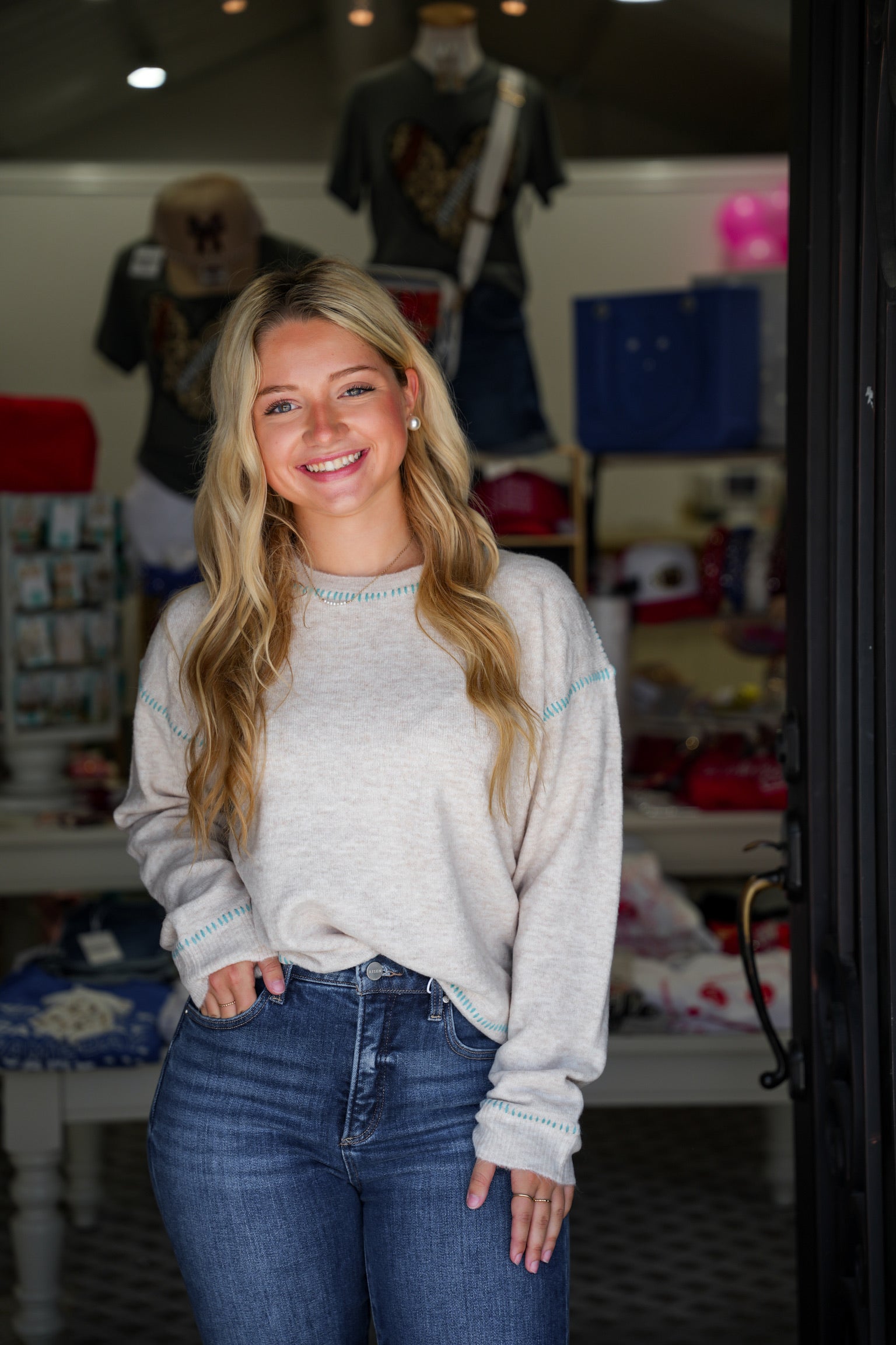 Millie Sweater - Heather Oatmeal - Southern Belle Boutique
