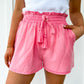 Coral Linen Shorts - Southern Belle Boutique
