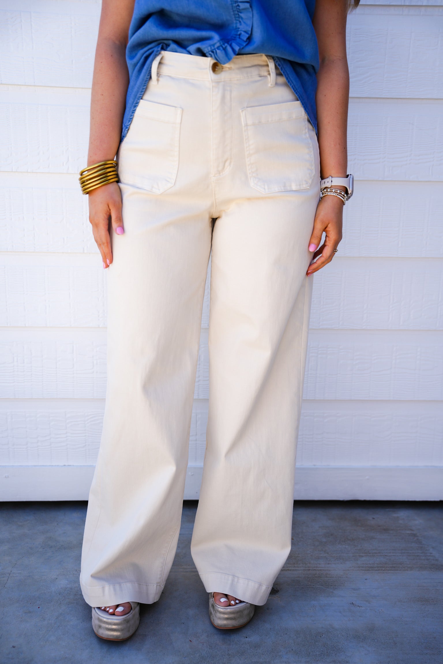 Bristol Pant - Alabaster - Southern Belle Boutique