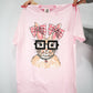 Rosie Bunny Pink Blossom Graphic Tee