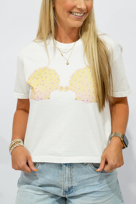 Sea Shell Bling Tee - Southern Belle Boutique