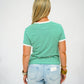 Green Striped Tee - Southern Belle Boutique