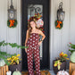 Brown Polka Dot Pant Set