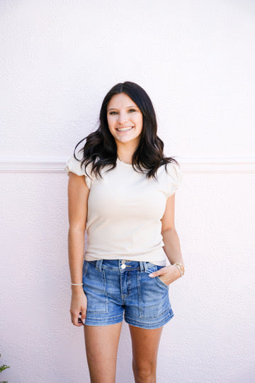Kai Top - Almond - Southern Belle Boutique
